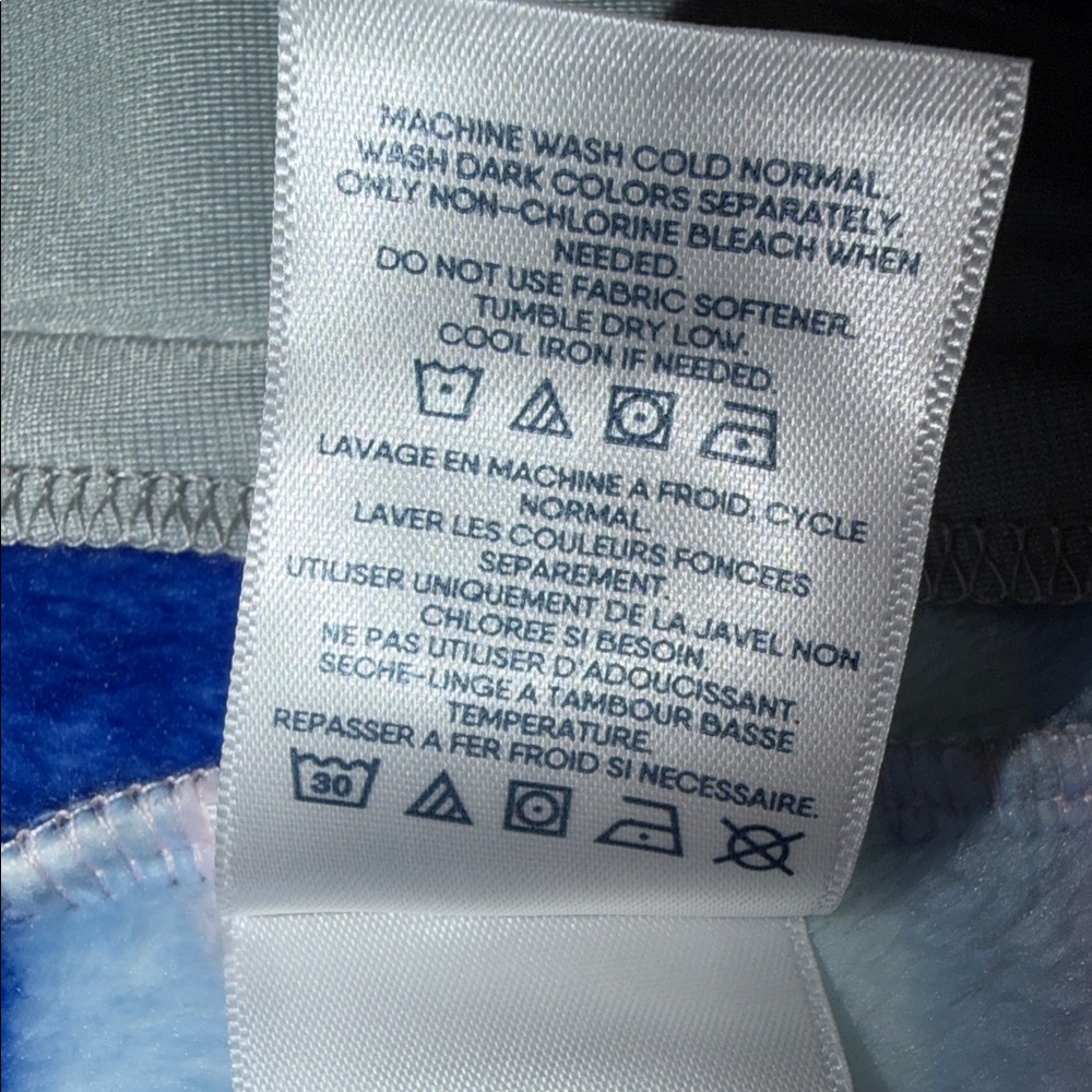 Lands' End Kids' Striped Hoodie - Blue, Pink, and White - Picture 9 of 10